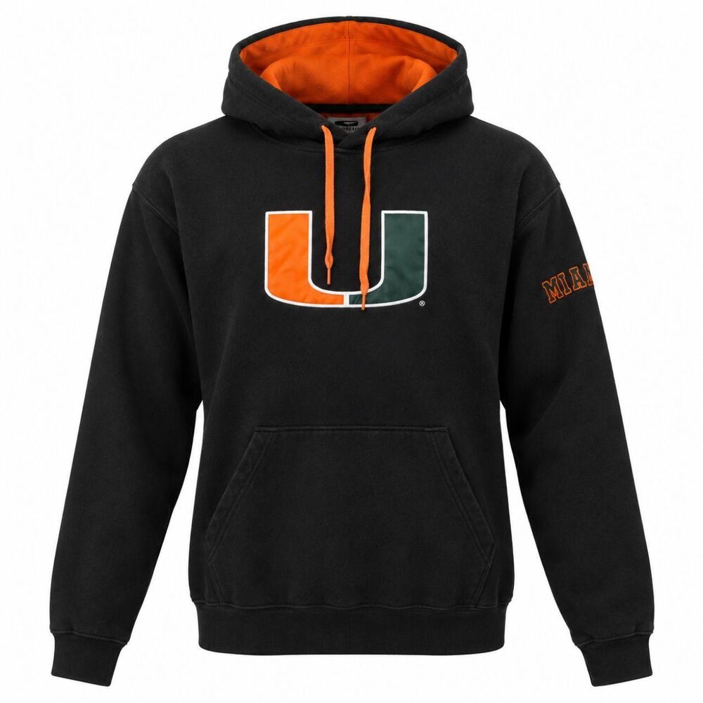 Stadium-athletic Men's Black and Grey Hoodie